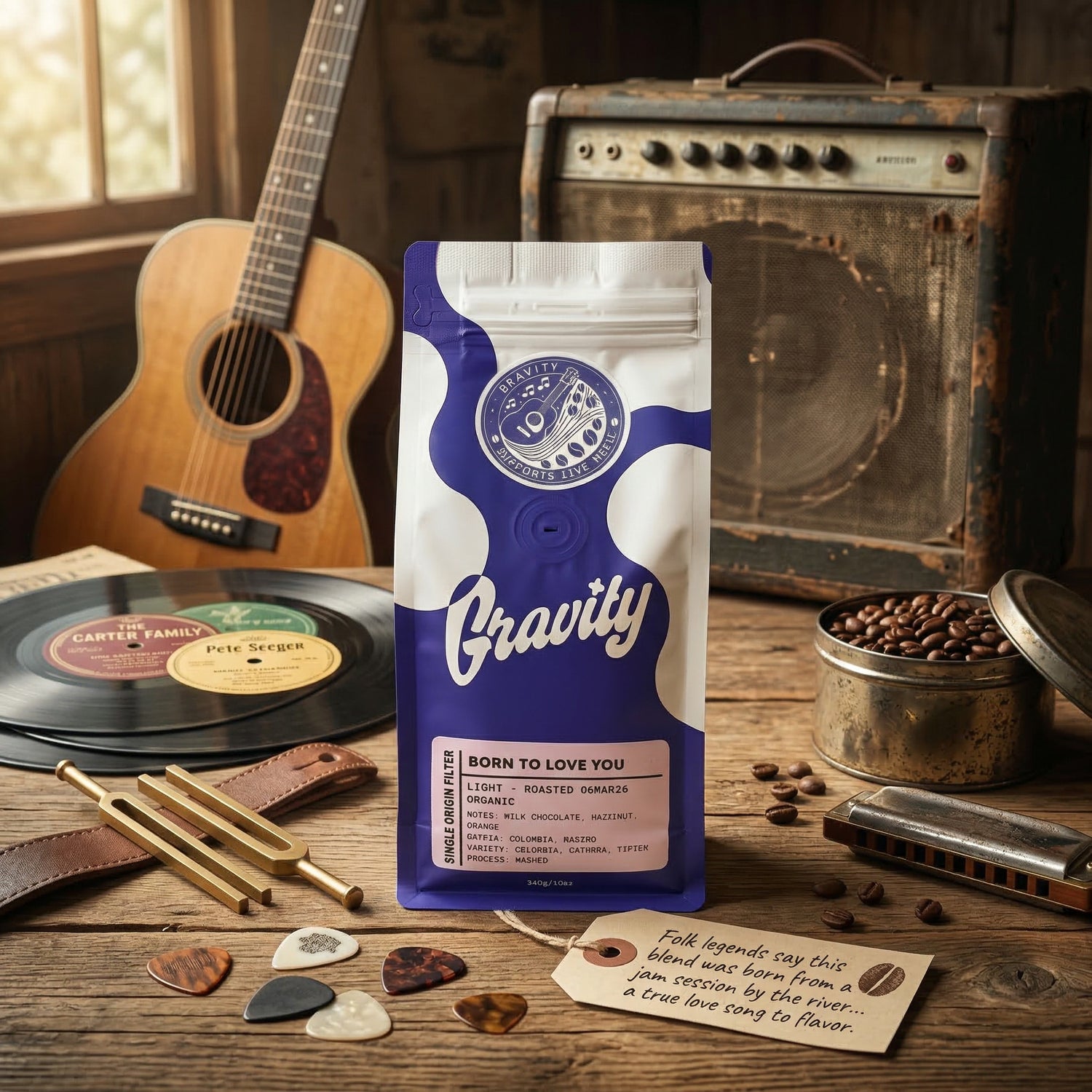 Born to Love You organic Colombia Narino single origin filter – light roast, milk chocolate, hazelnut and orange