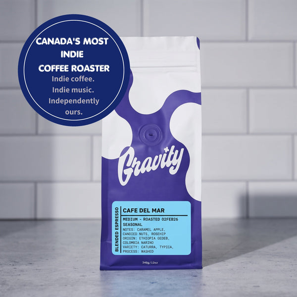 Cafe Del Mar - Medium Roast Espresso Blend - Gravity Coffee, Canada's Most Indie Coffee Roaster