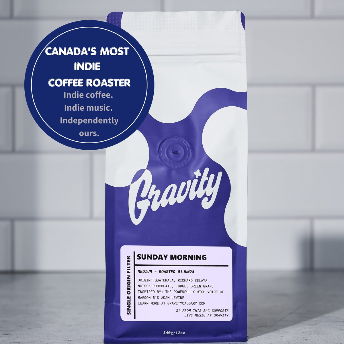 Sunday Morning - Light Roast Single Origin Filter - Gravity Coffee, Canada's Most Indie Coffee Roaster
