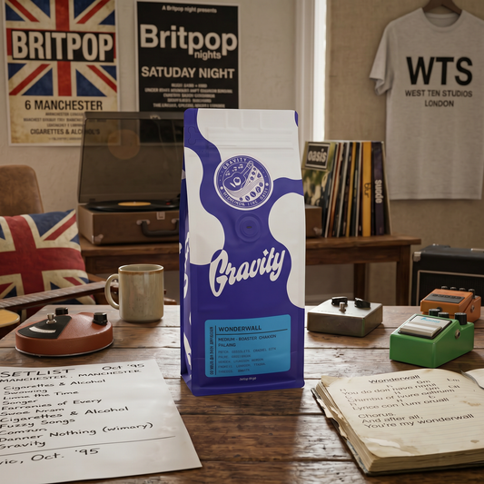 Wonderwall - Medium Roast - Single Origin Espresso. Inspired by Oasis, this is Brit pop at its finest!